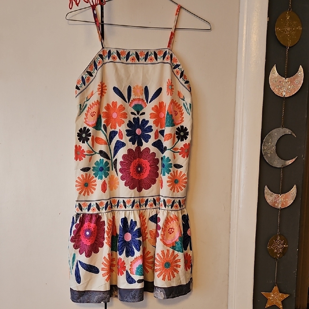 Colorful Flora Print Dress